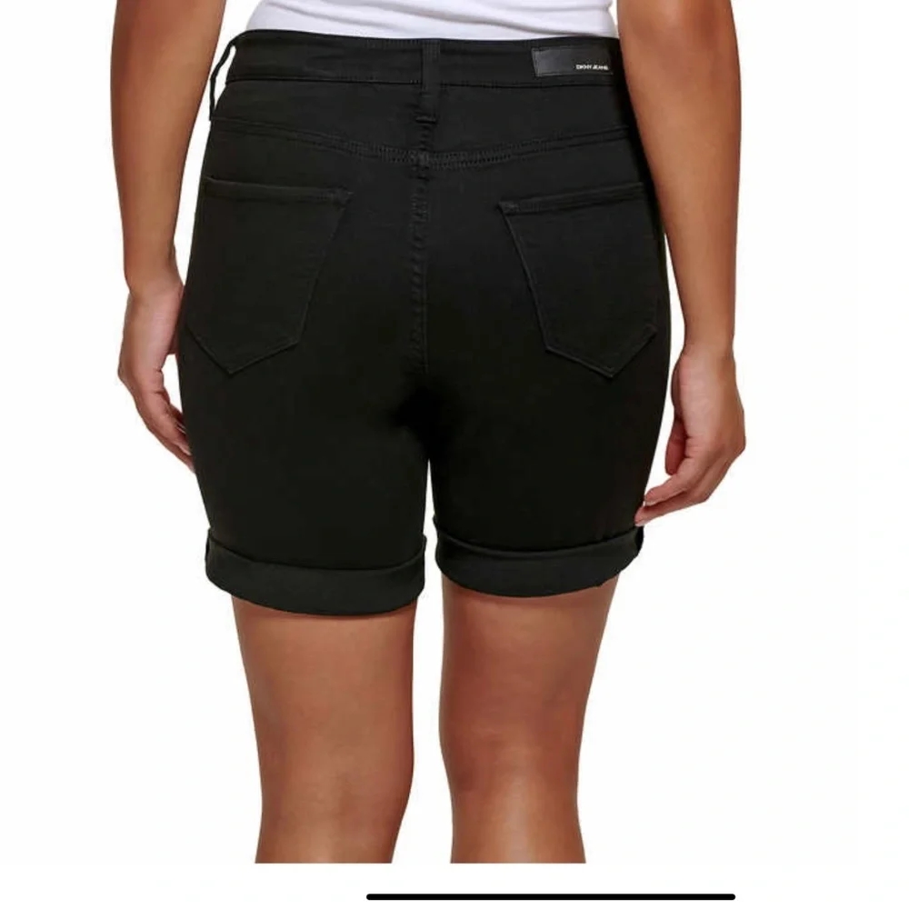 NWT DKNY Bermuda Shorts Black Denim - Picture 4 of 11